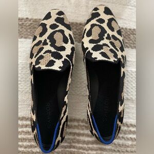 Rothy's Leopard Print Flats in Black and Tan